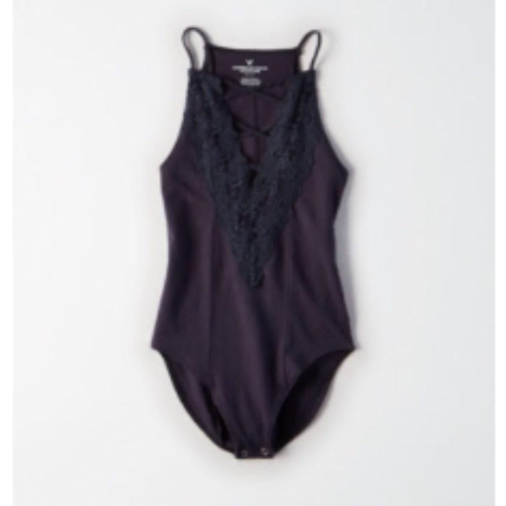 NWOT Lace Paneled Bodysuit